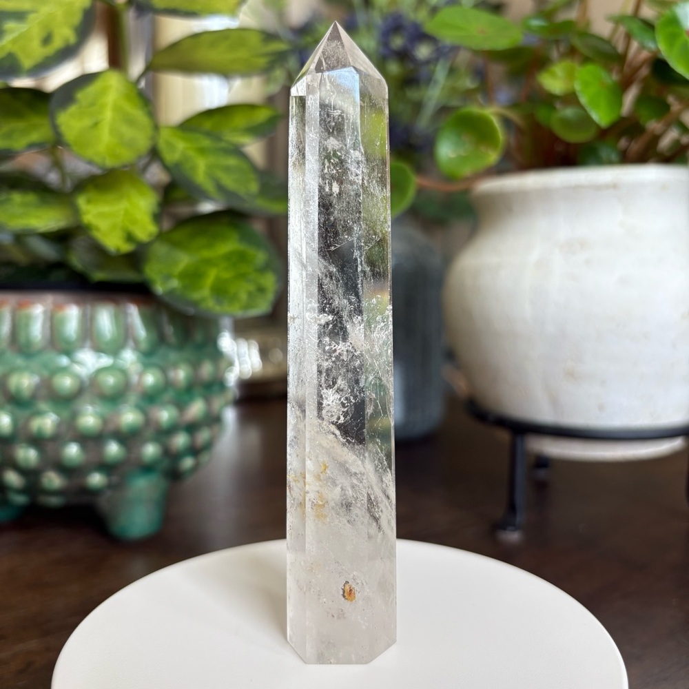 Clear Quartz Crystal Tower w/ Inclusions - Picture 9 of 11